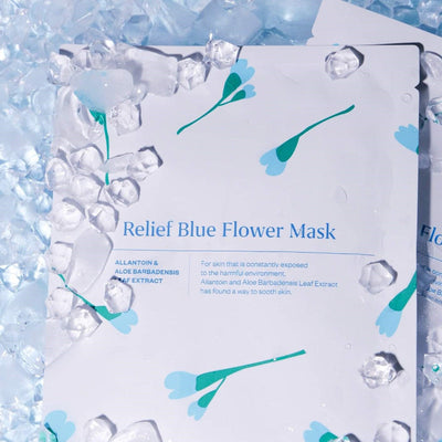 Relief Blue Flower Mask