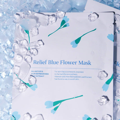 Relief Blue Flower Mask