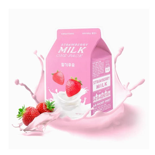 Milk One-Pack Facemask #Strawberry Milk
